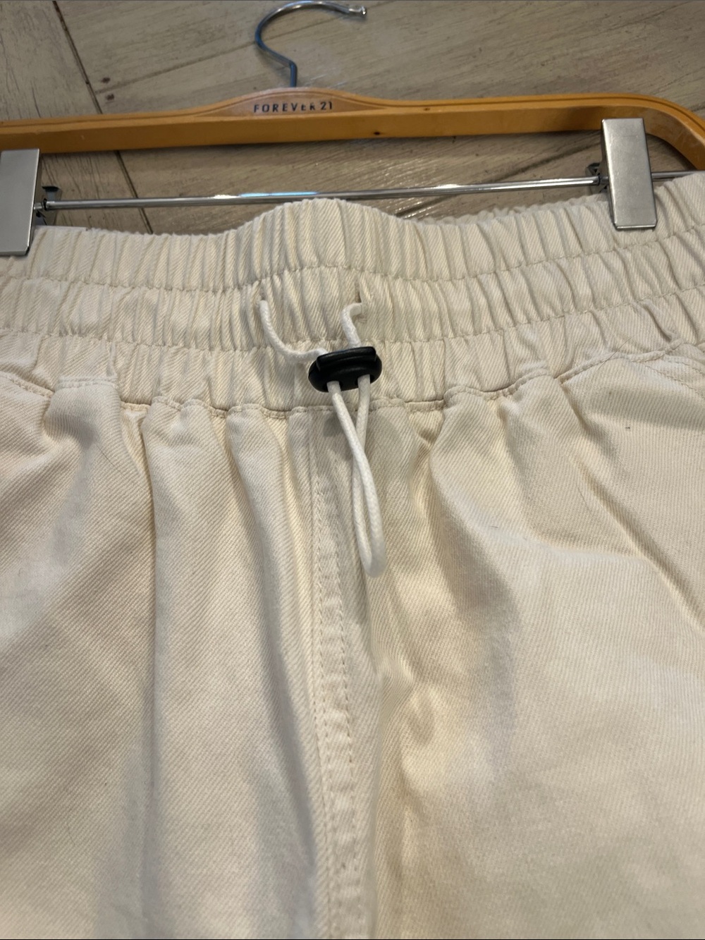 Forever 21 Cream Cargo Drawstring Joggers - Picture 4 of 7